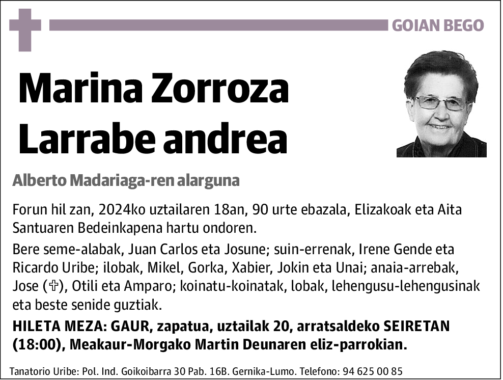 Marina Zorroza Larrabe