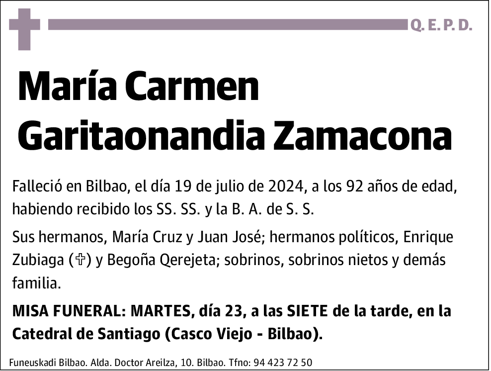 Mariía Carmen Garitaonandia Zamacona