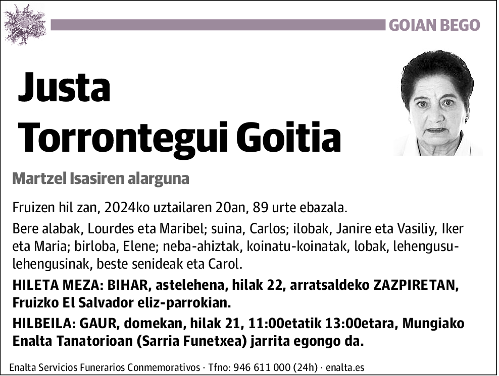 Justa Torrontegui Goitia