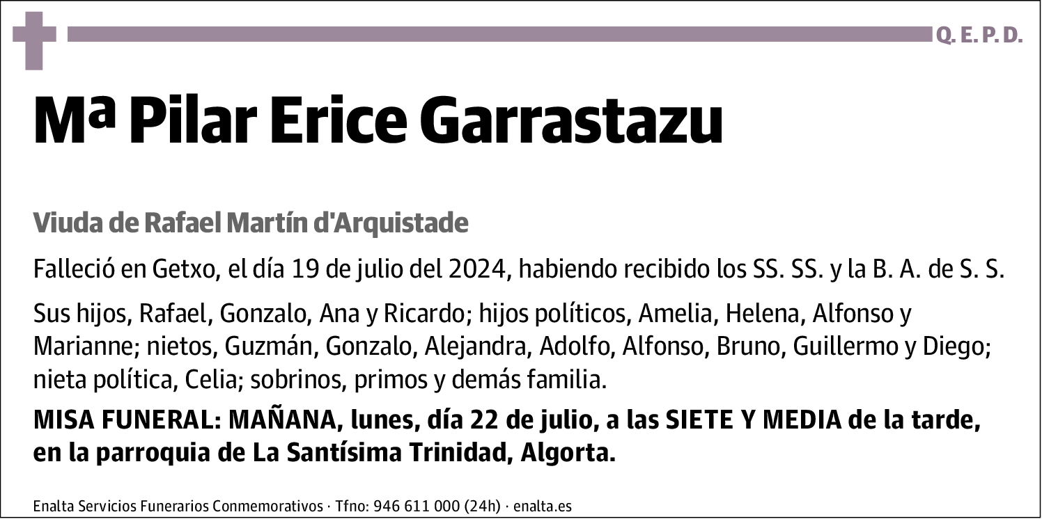 Mª Pilar Erice Garrastazu