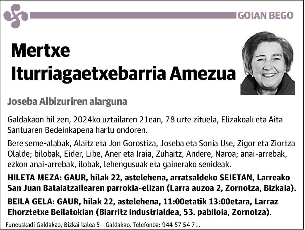 Mertxe Iturriagaetxebarria Amezua