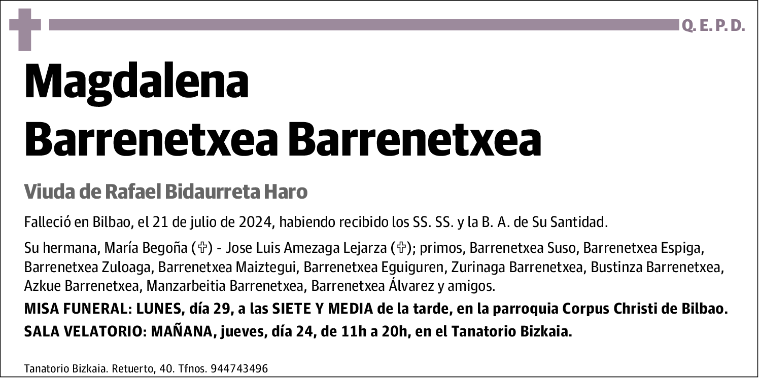 Magdalena Barrenetxea Barrenetxea