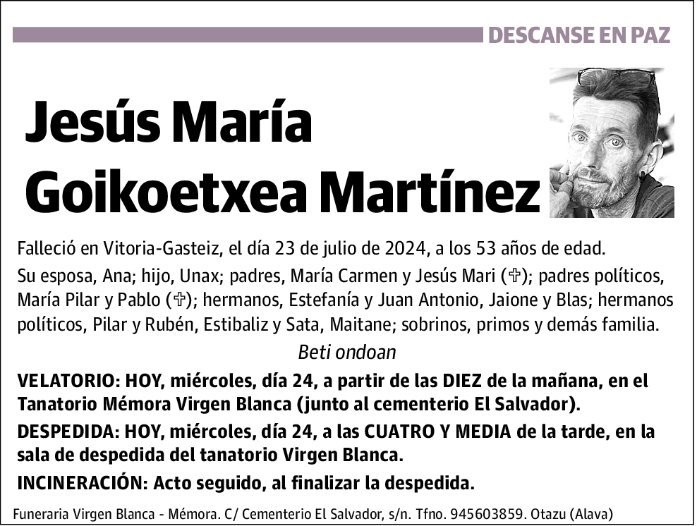 Jesús María Goikoetxea Martínez