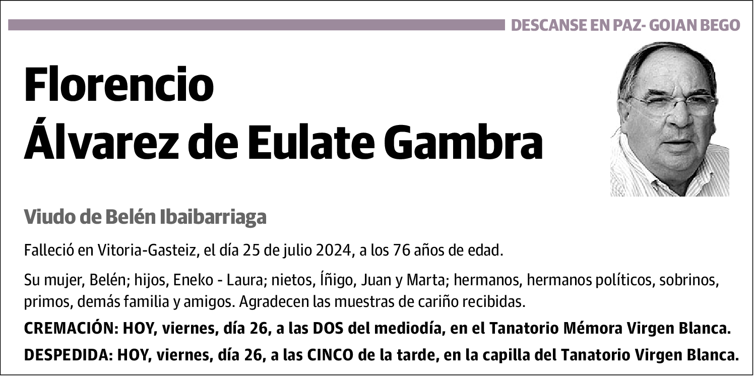 Florencio Álvarez de Eulate Gambra