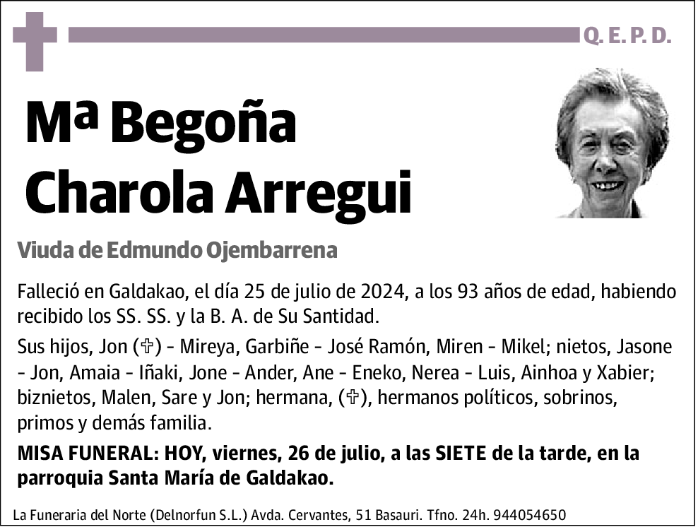 Mª Begoña Charola Arregui