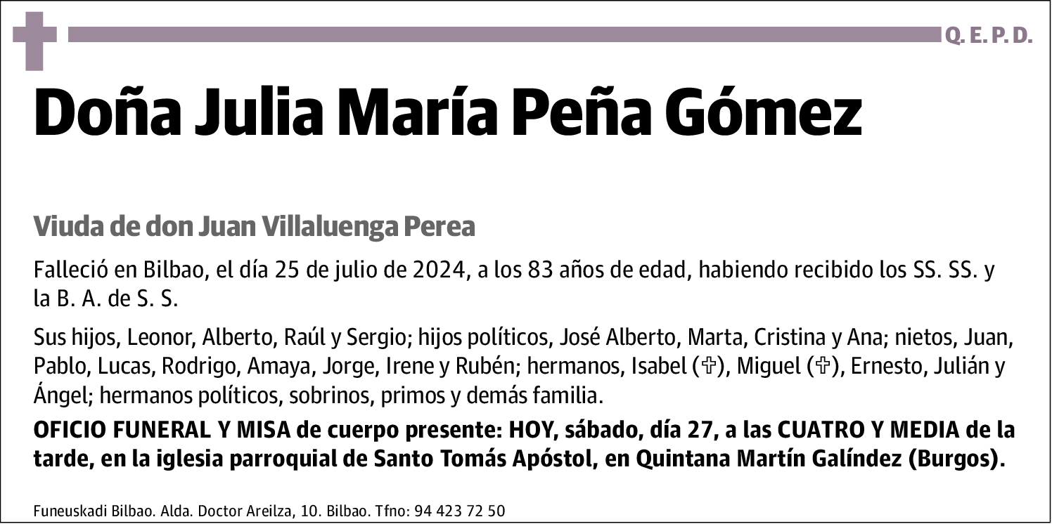 Julia María Peña Gómez