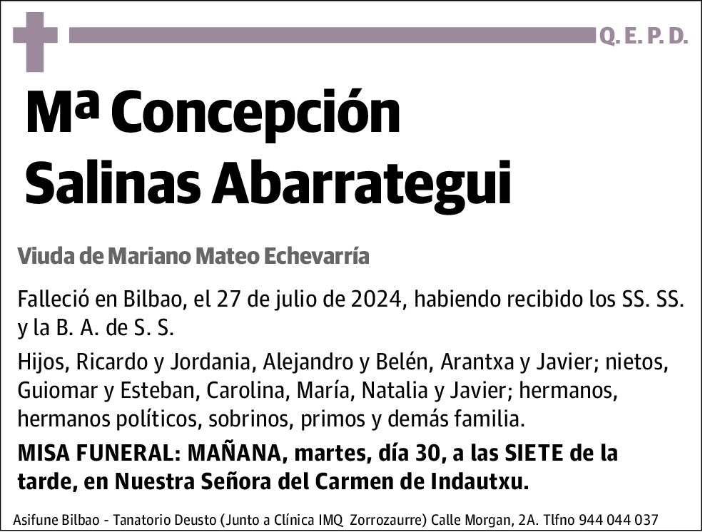 Mª Concepción Salinas Abarrategui