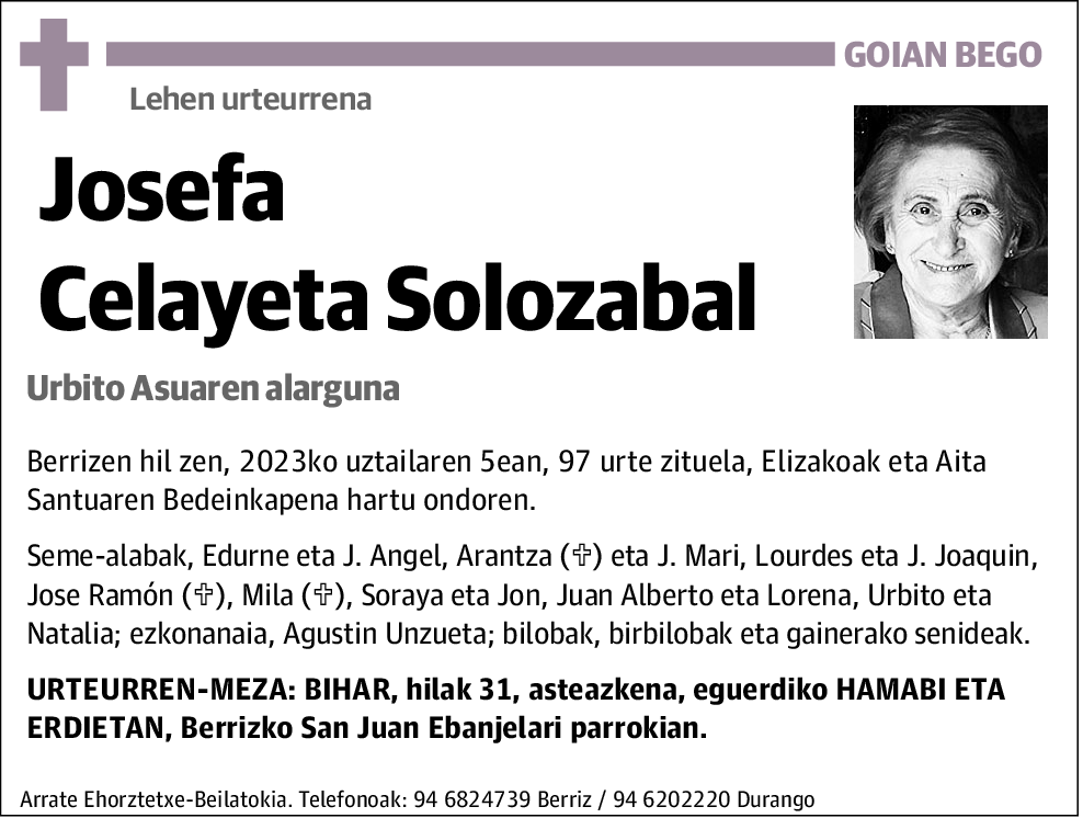 Josefa Celayeta Solozabal