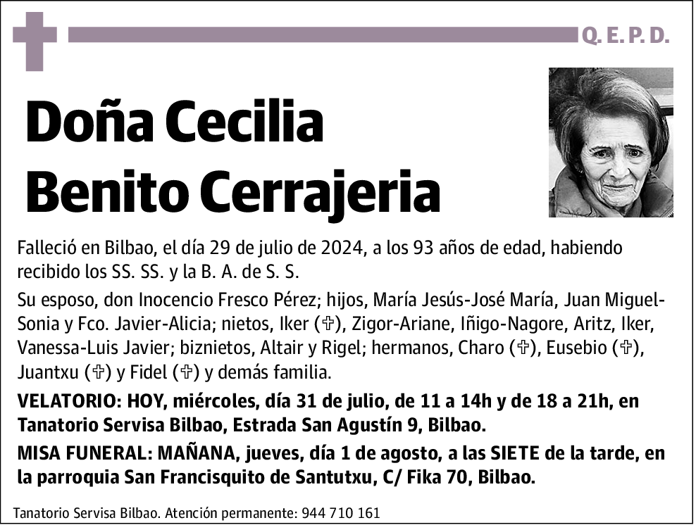 Cecilia Benito Cerrajería