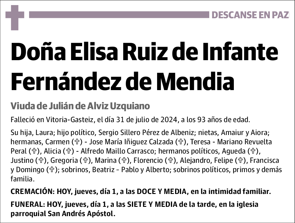 Elisa Ruiz de Infante Fernández de Mendia