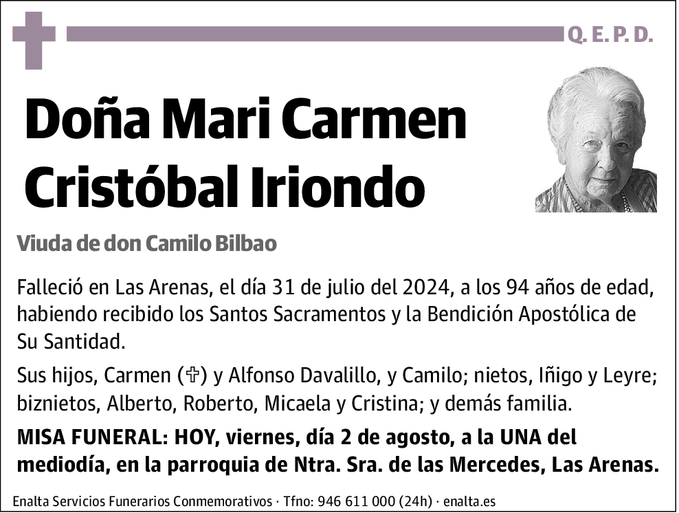 Mari Carmen Cristóbal Iriondo