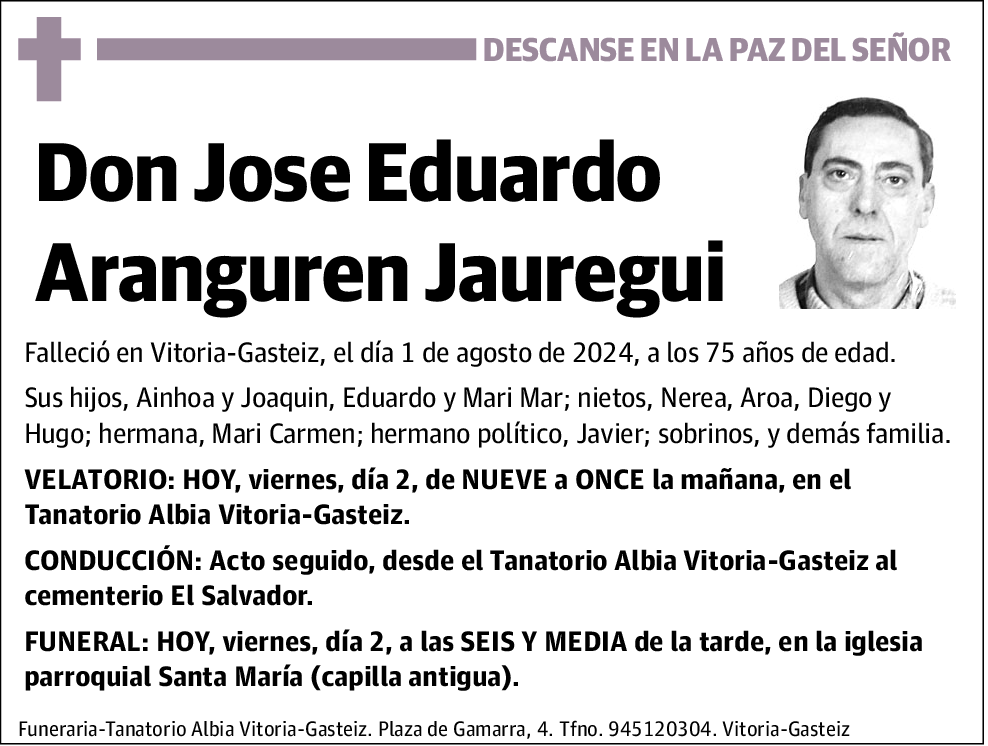 Jose Eduardo Aranguren Jauregui