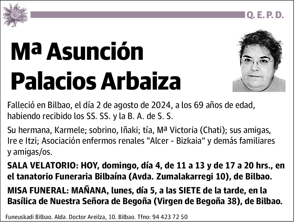 Mª Asunción Palacios Arbaiza