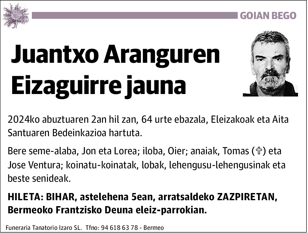 Juantxo Aranguren Eizaguirre