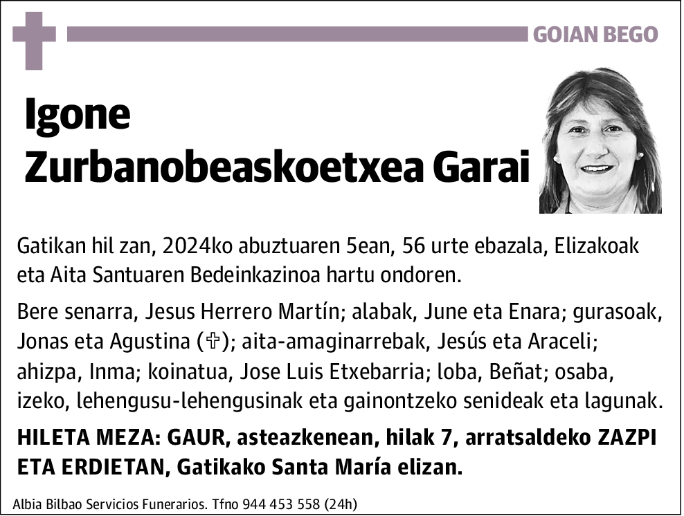 Igone Zurbanobeaskoetxea Garai