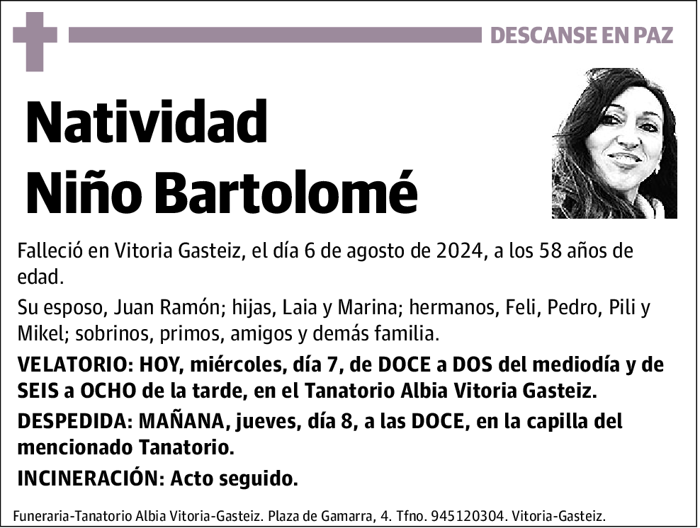 Natividad Niño Bartolomé