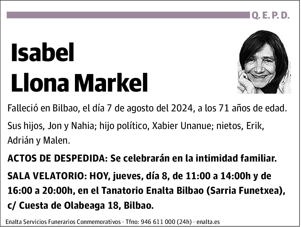 Isabel Llona Markel