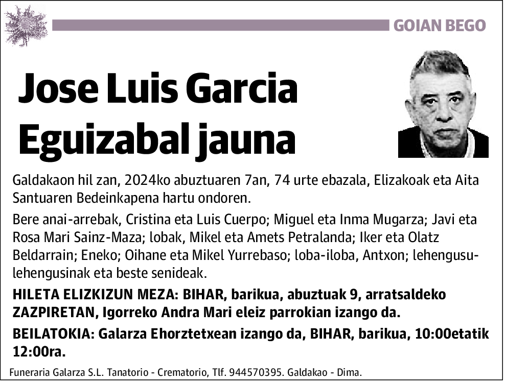 Jose Luis Garcia Eguizabal