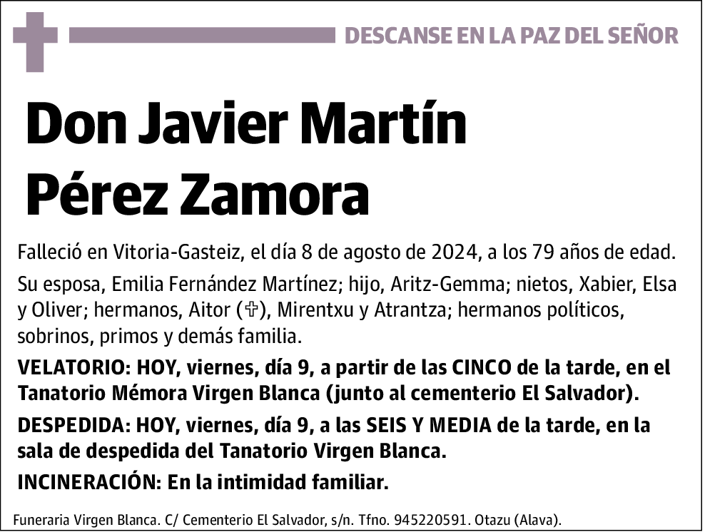 Javier Martín Pérez Zamora
