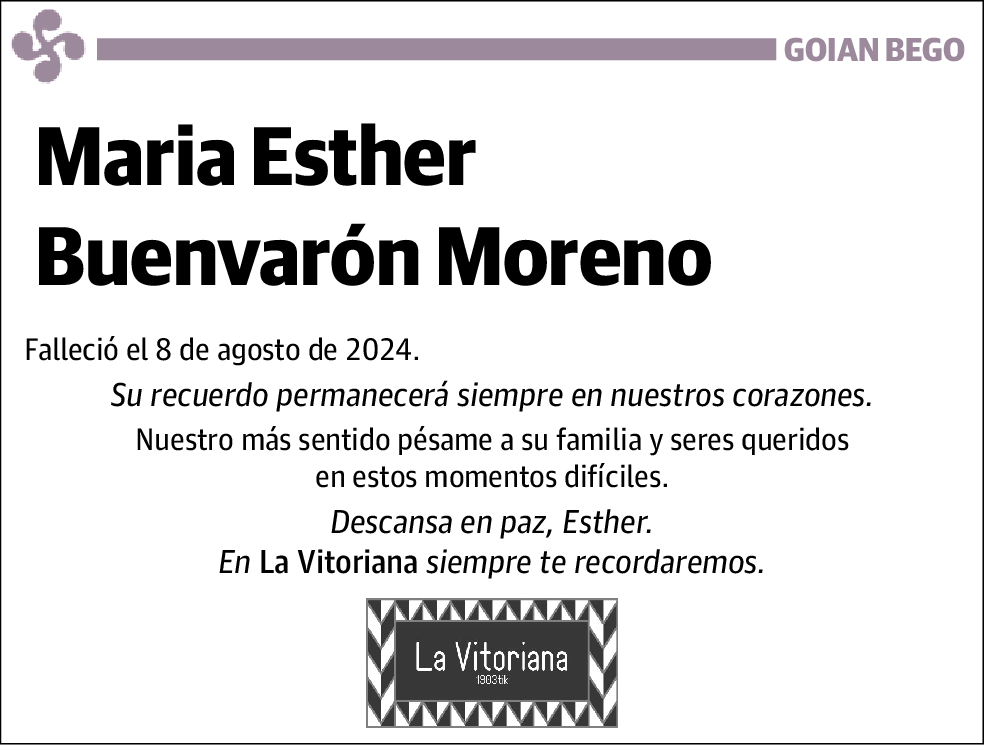 Maria Esther Buenvaron Moreno