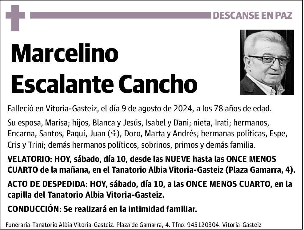 Marcelino Escalante Cancho