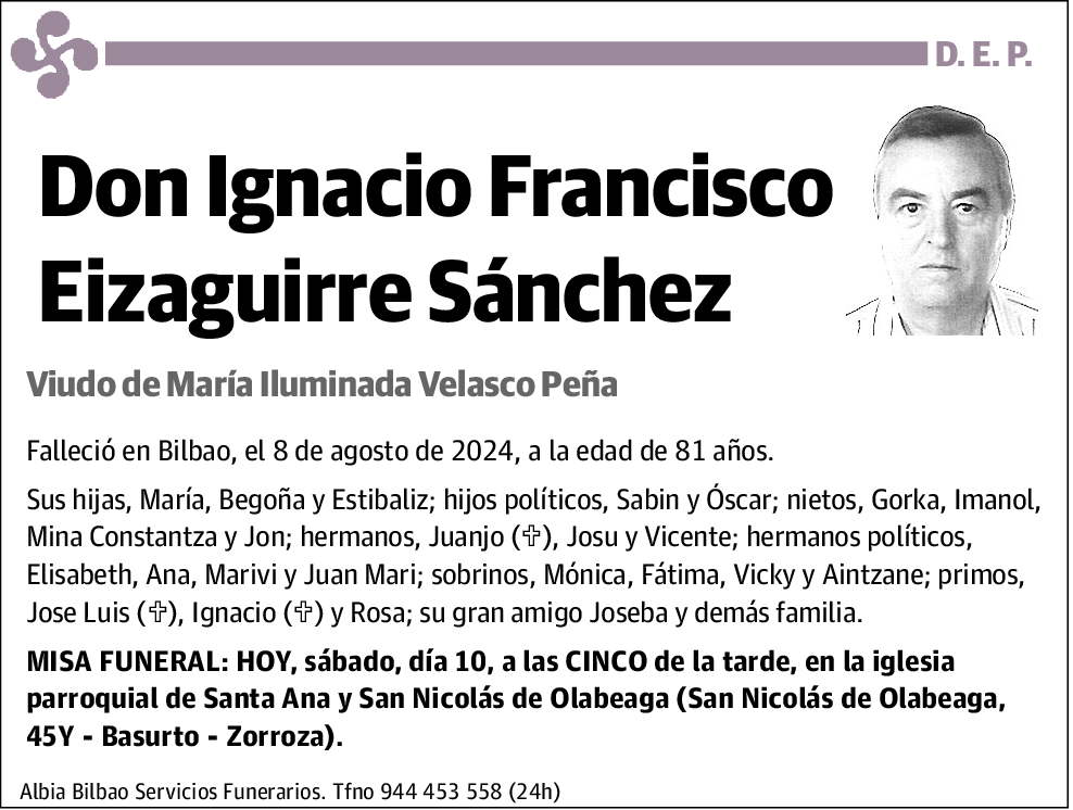 Ignacio Francisco Eizaguirre Sánchez