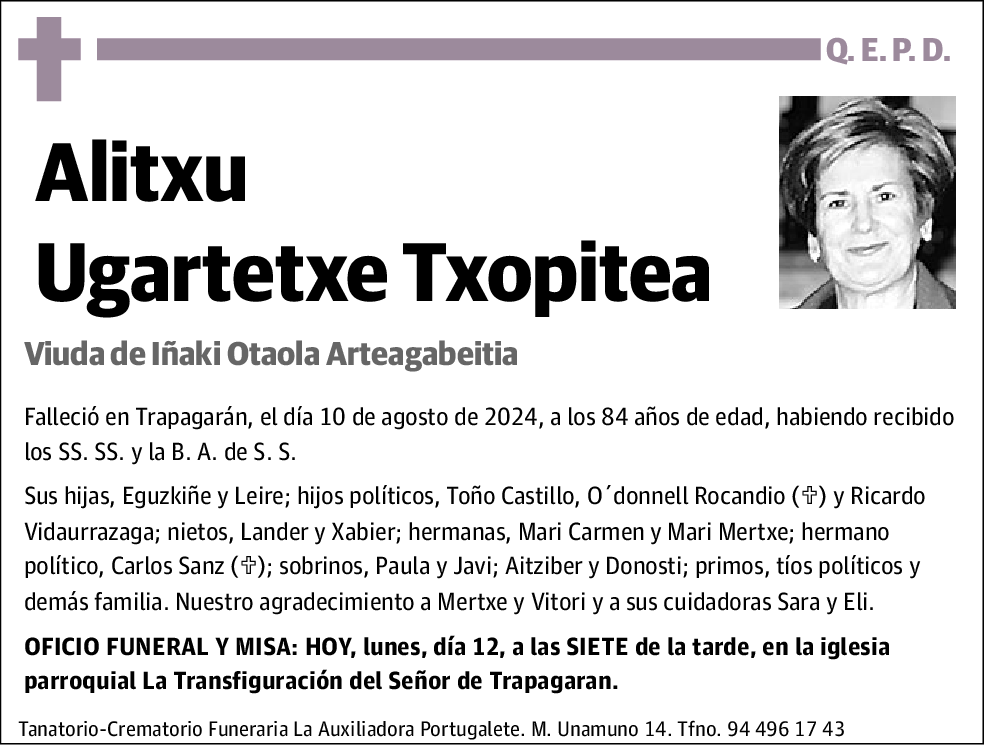 Alitxu Ugartetxe Txopitea