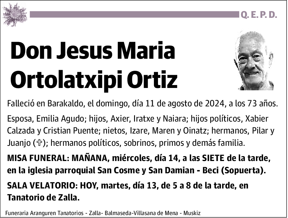 Jesús María Ortolatxipi Ortiz