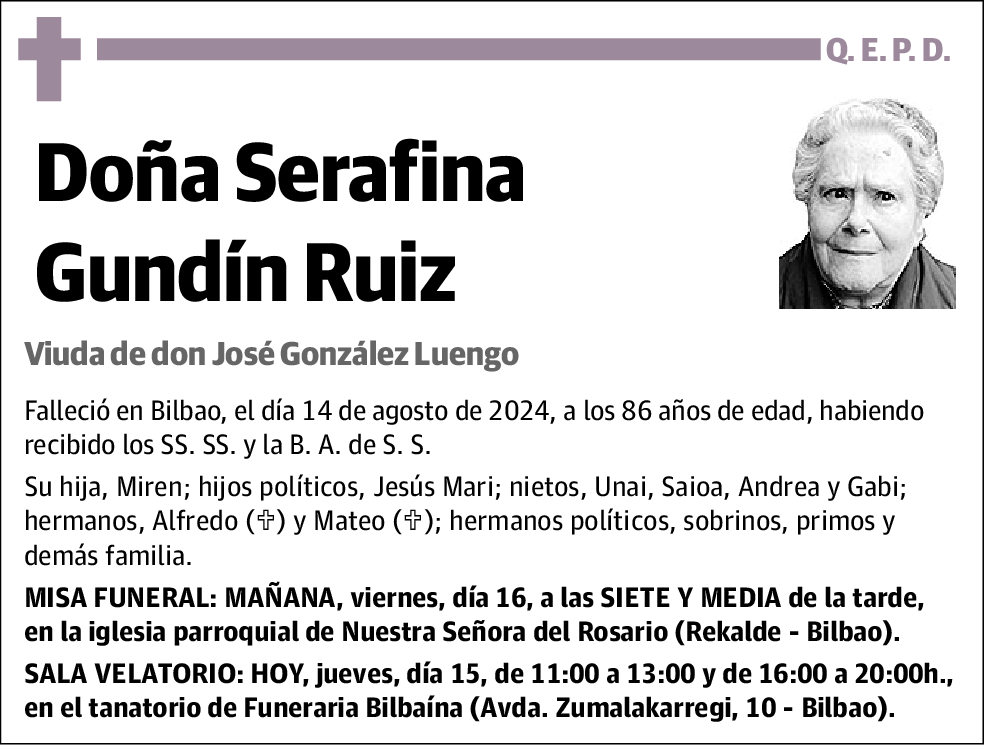 Serafina Gundín Ruiz