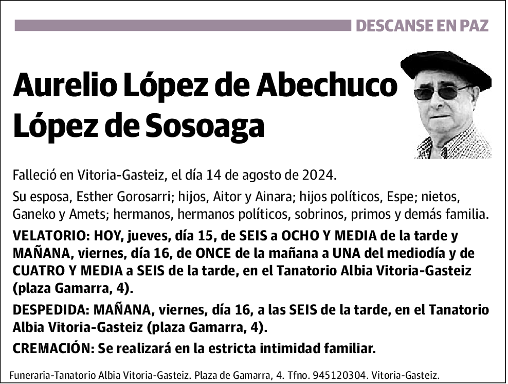 Aurelio López de Abechuco López de Sosoaga