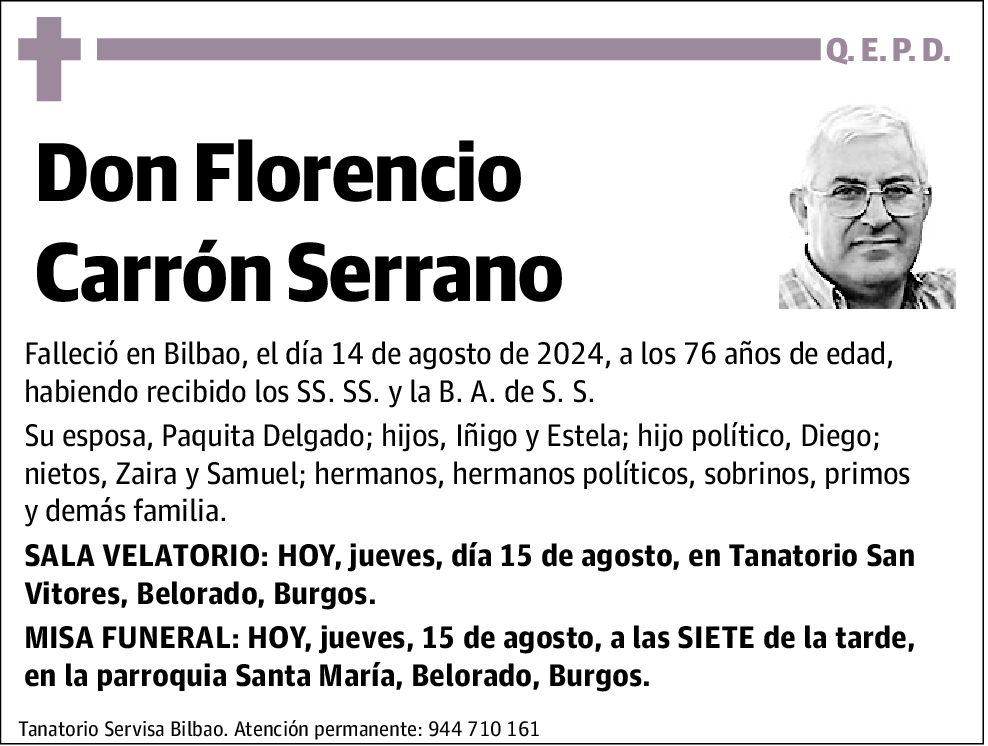 Florencio Carrón Serrano