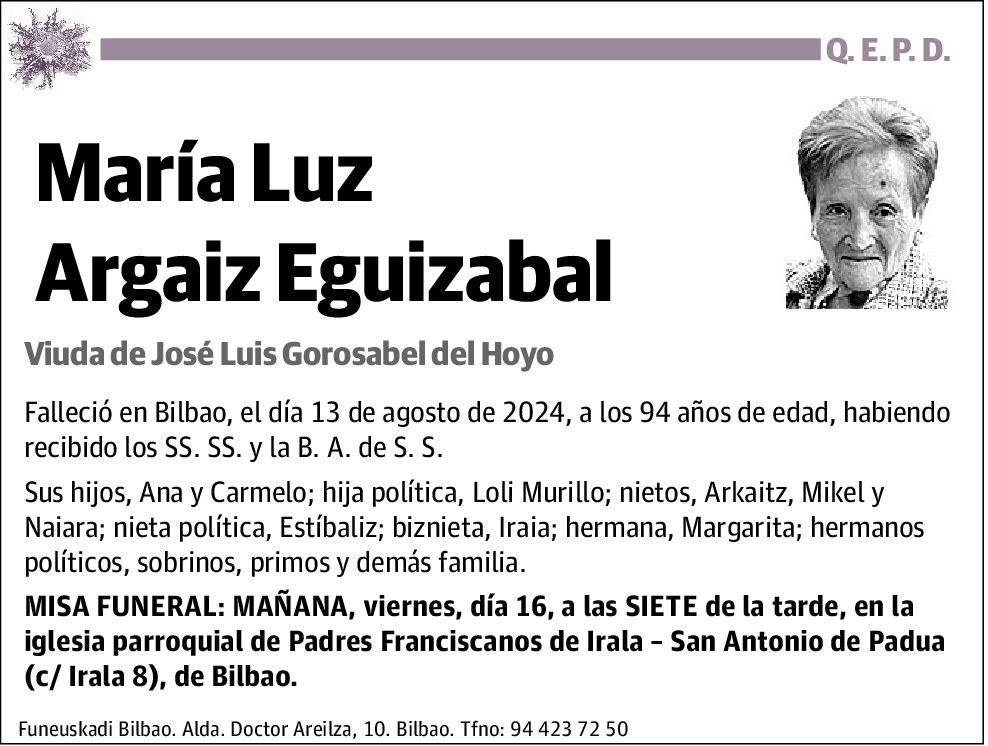 María Luz Argaiz Eguizabal