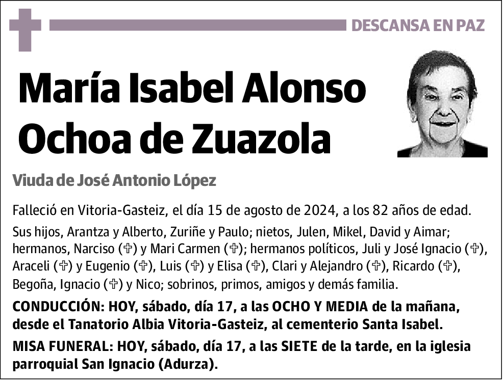 María Isabel Alonso Ochoa de Zuazola