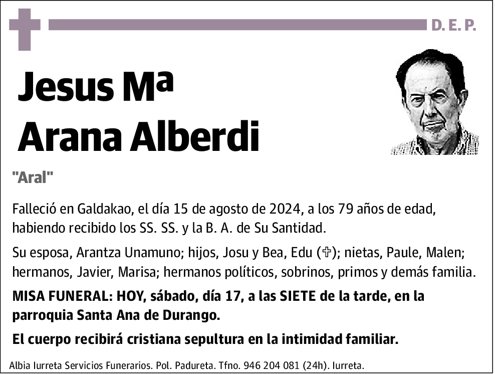 Jesus Mª Arana Alberdi