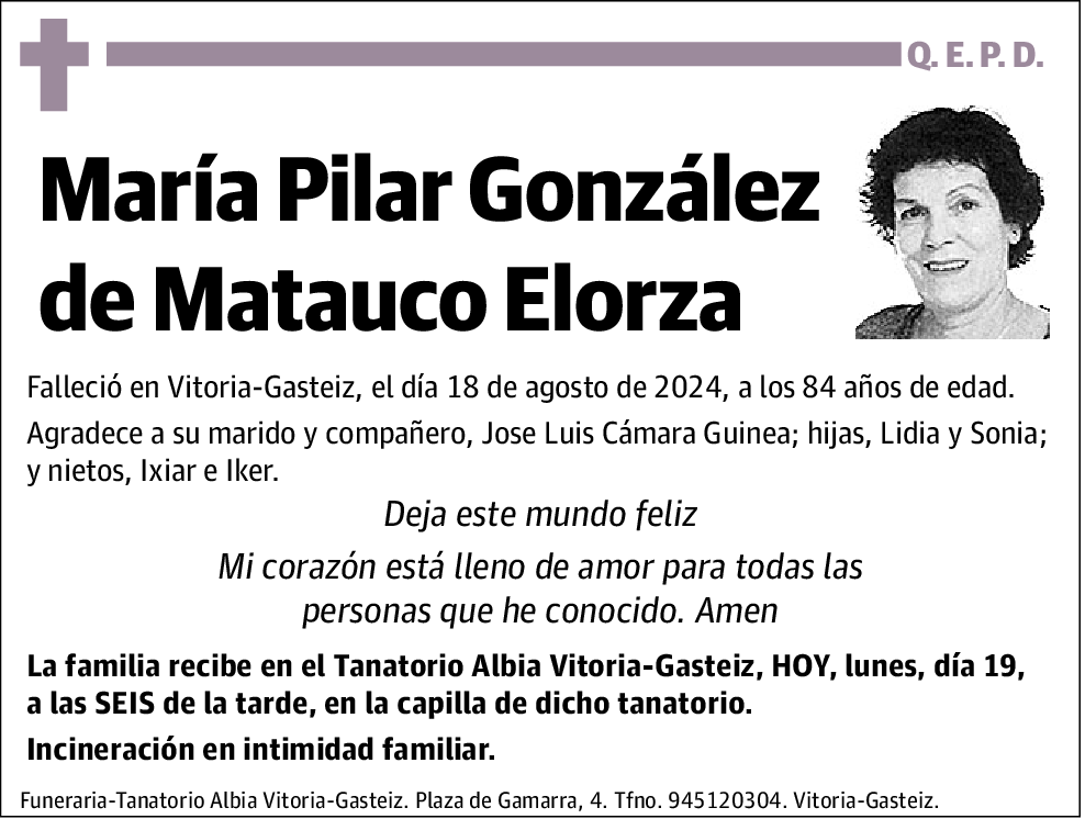 María Pilar González de Matauco Elorza