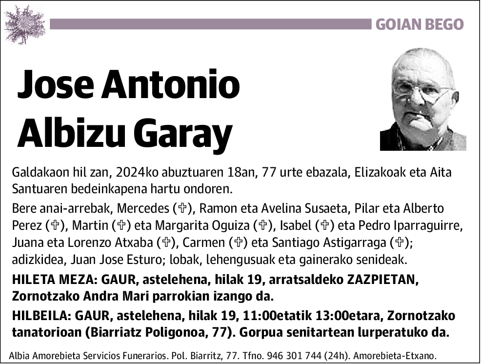 Jose Antonio Albizu Garay