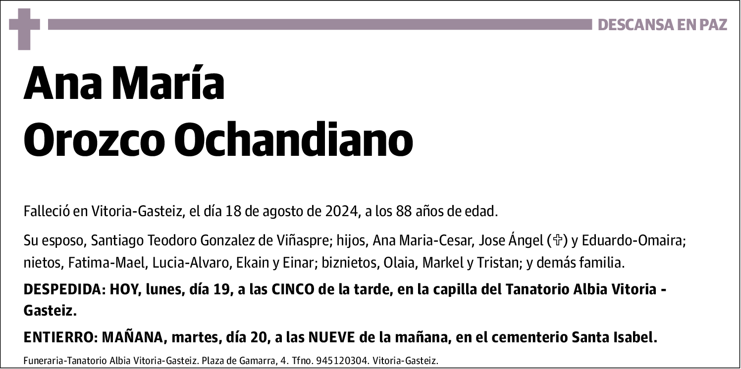Ana María Orozco Ochandiano