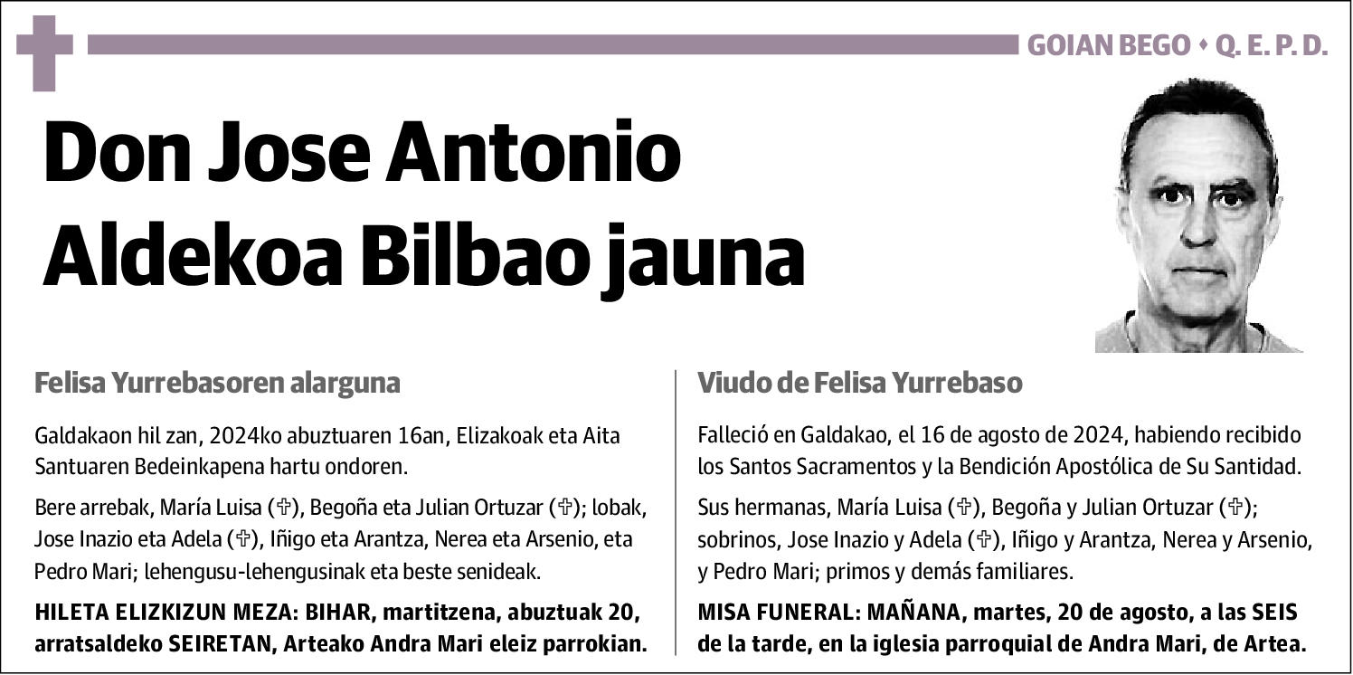 Jose Antonio Aldekoa Bilbao