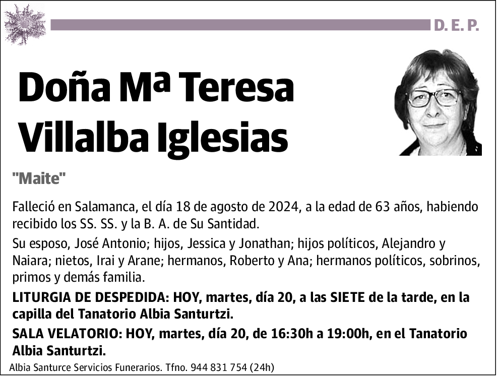 Mª Teresa Villalba Iglesias