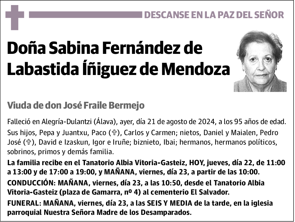Sabina Fernández de Labastida Íñiguez de Mendoza