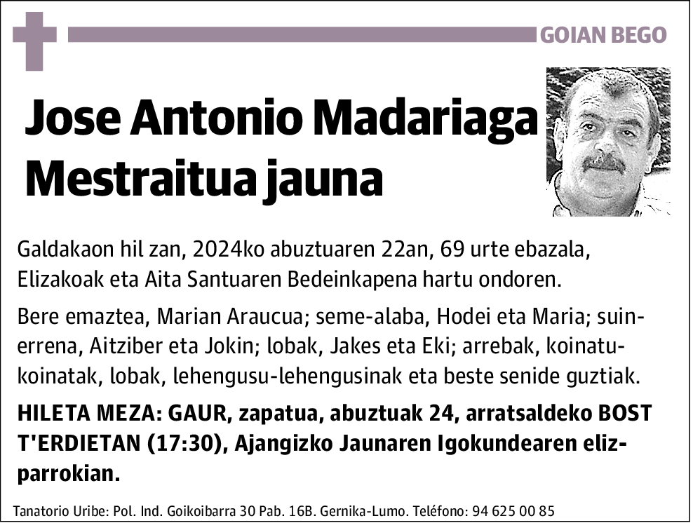 Jose Antonio Madariaga Mestraitua