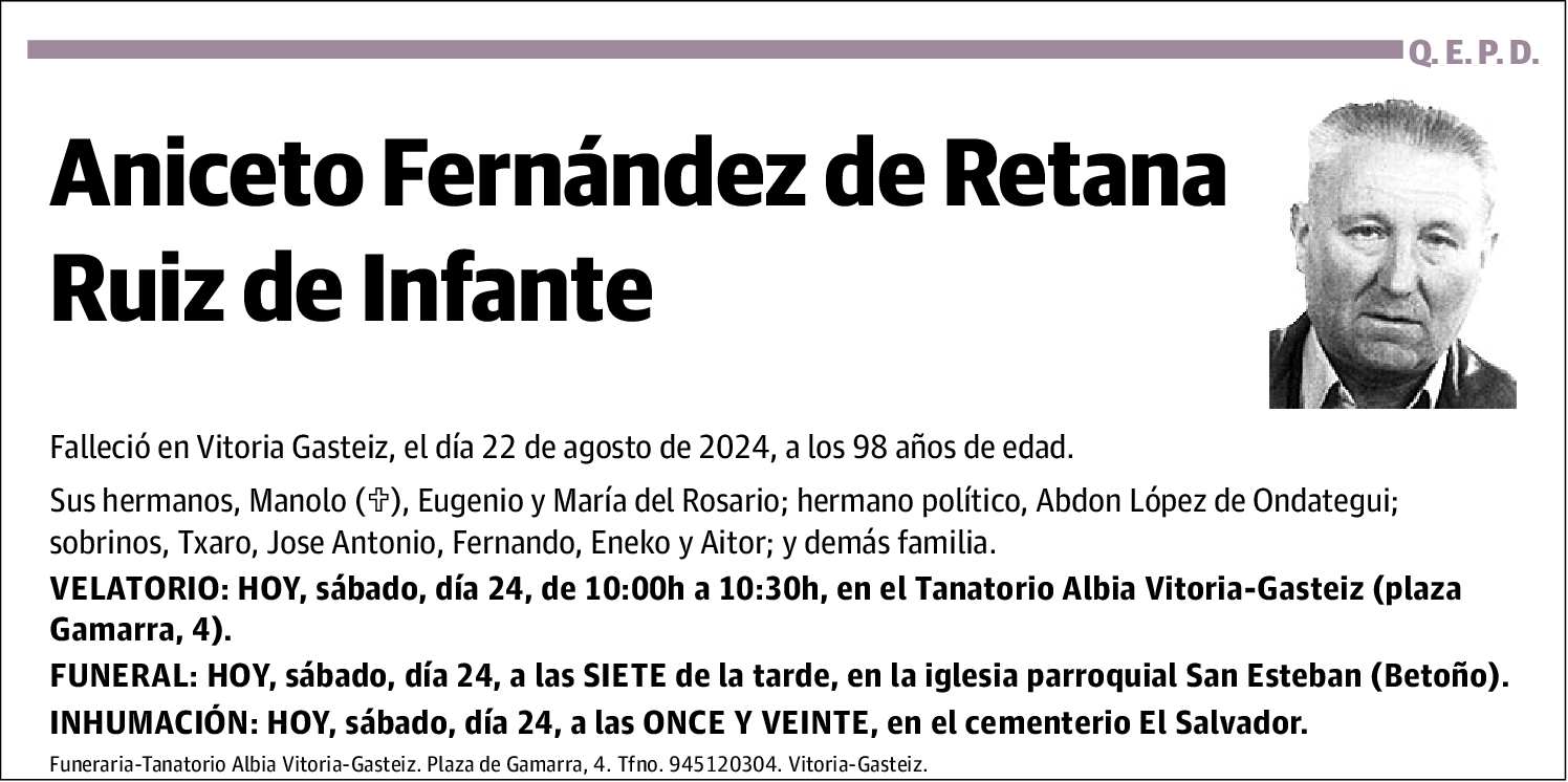 Aniceto Fernández de Retana Ruiz de Infante