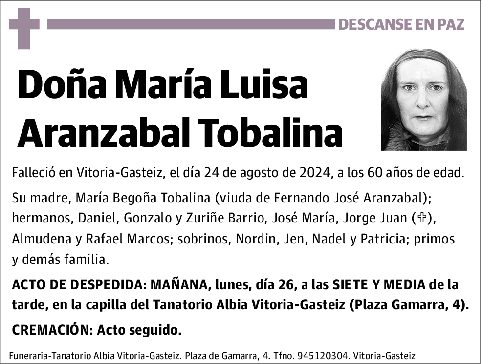 María Luisa Aranzabal Tobalina