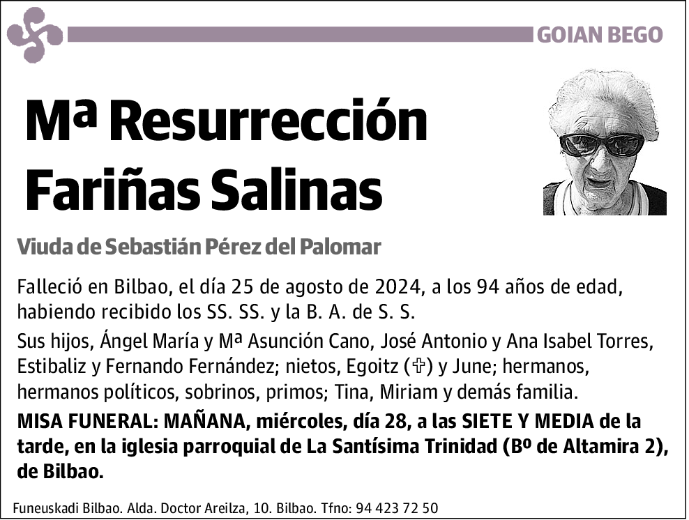 Mª Resurrección Fariñas Salinas