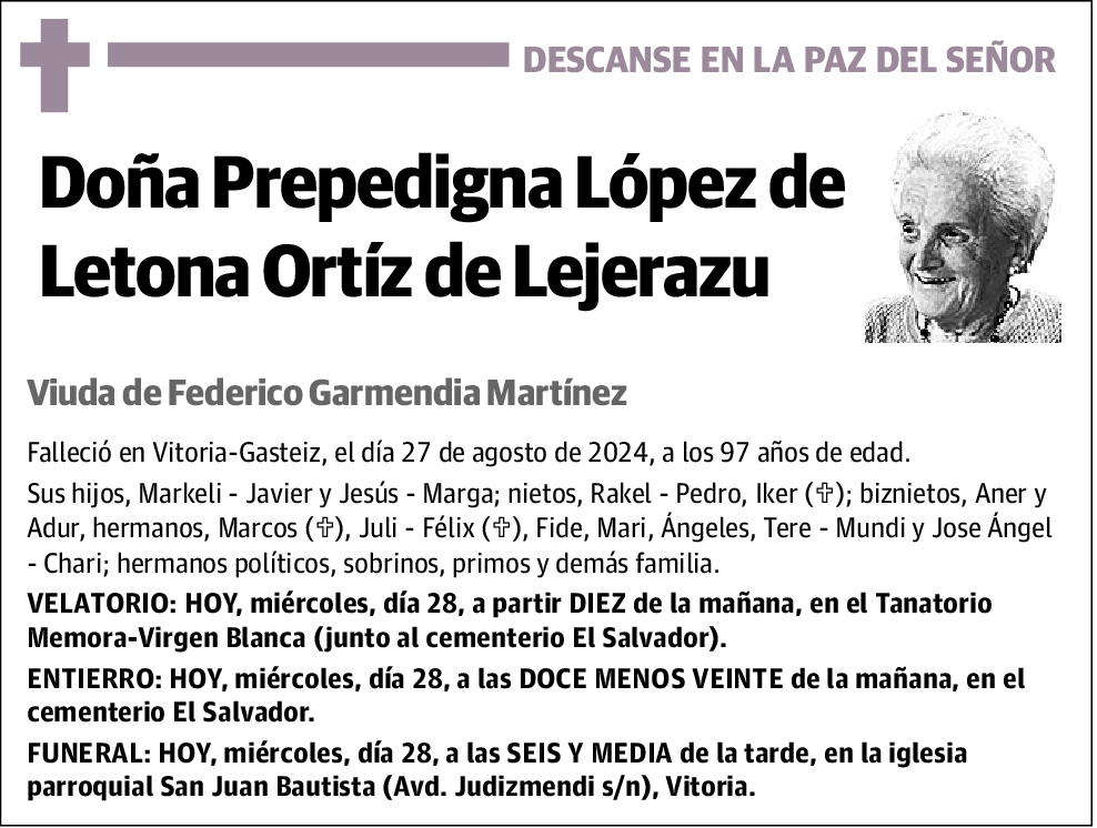 Prepedigna López de Letona Ortíz de Lejerazu