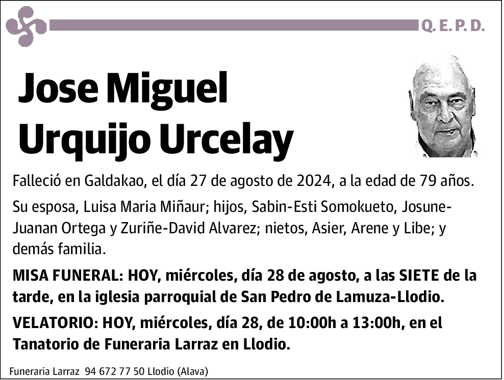 Jose Miguel Urquijo Urcelay