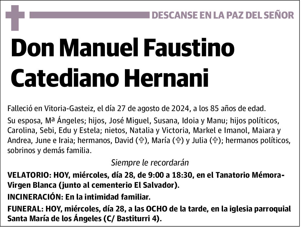 Manuel Faustino Catediano Hernani