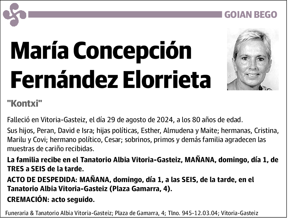 María Concepción Fernández Elorrieta