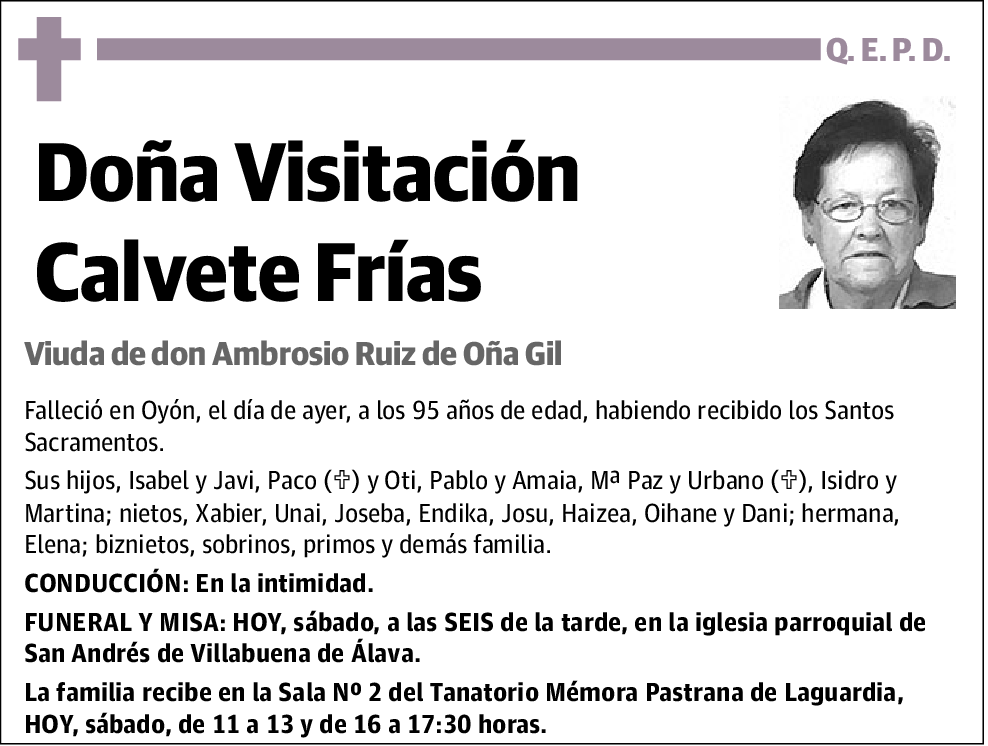 Visitación Calvete Frías