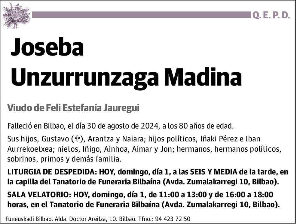 Joseba Unzurrunzaga Madina